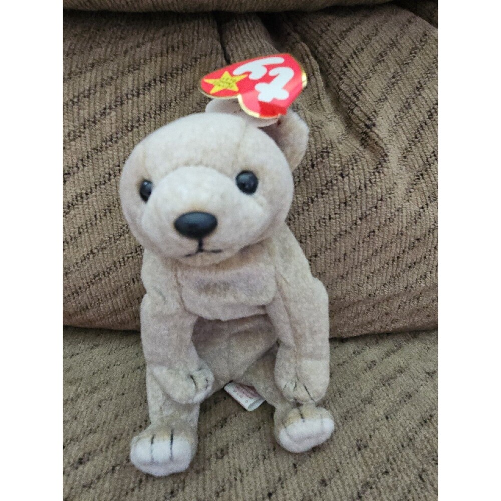 TY Beanie Baby Almond the Beige Bear - Beige